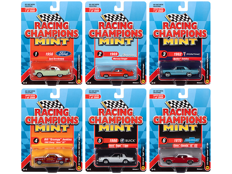 Mint 2020 Release 1 6 piece Set Limited Edition to 2000 pieces Worldwide 1/64 Diecast Model Cars by Racing Champions
