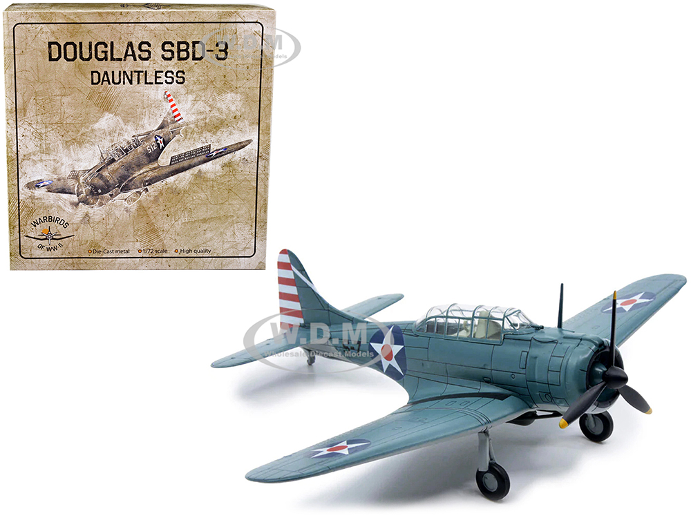 Douglass SBD-3 Dauntless Bomber Plane (United States Navy 1938) 1/72 Diecast Model by Warbirds of WWII