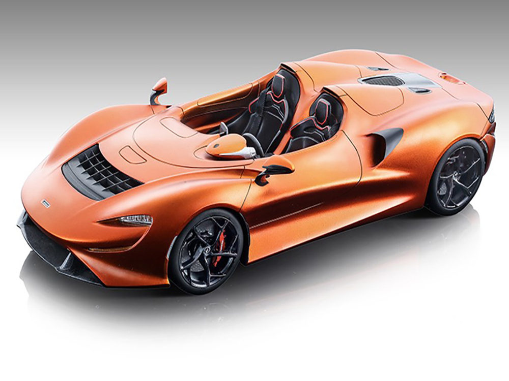2020 McLaren Elva Convertible Matt Orange Metallic "Exclusive Collection" Series Limited Edition to 69 pieces Worldwide 1/18 Model Car by Tecnomodel