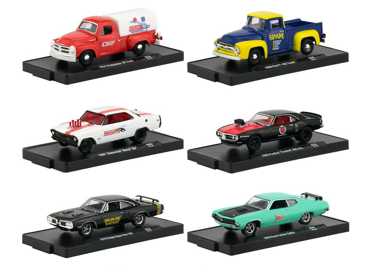 Drivers 6 Cars Set Release 56 In Blister Packs 1/64 Diecast Model Cars By M2 Machines