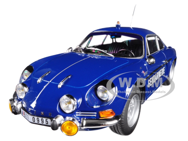 Image of 1971 Renault Alpine A110 1600S "Gendarmerie" Dark Blue 1/18 Diecast Model Car by Norev
