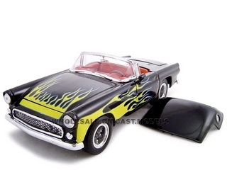 1956 Ford Thunderbird Pro Street Black 1/24 Diecast Car By Unique Replicas