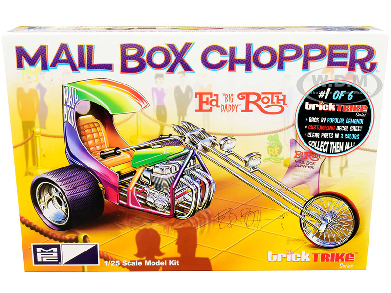 Skill 2 Model Kit Mail Box Chopper Trike (Ed "Big Daddy" Roths) "Trick Trikes" Series 1/25 Scale Model by MPC