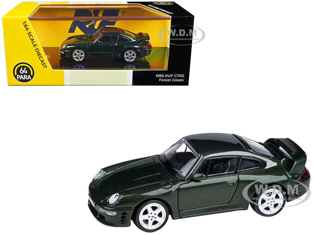 RUF CTR2 Forest Green Metallic 1/64 Diecast Model Car by Paragon Models