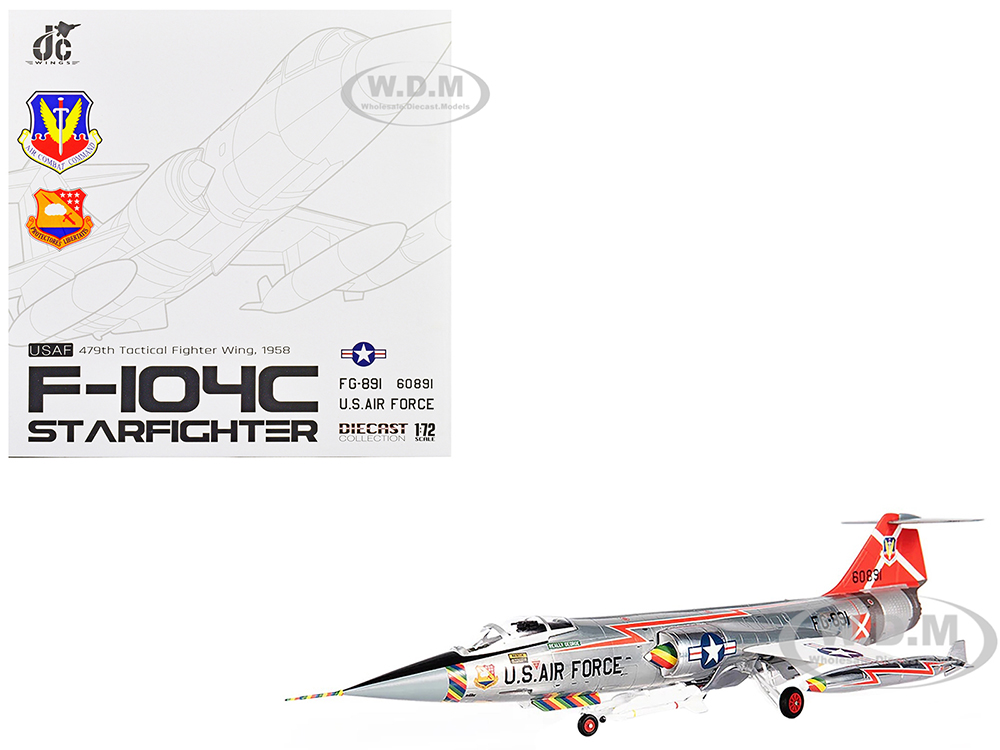 Lockheed F-104C Starfighter Fighter Aircraft 479th Tactical Fighter Wing (1958) United States Air Force 1/72 Diecast Model by JC Wings