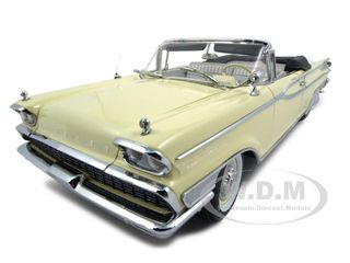 1959 Mercury Parklane Convertible Yellow Platinum Edition 1/18 Diecast Model Car by Sunstar