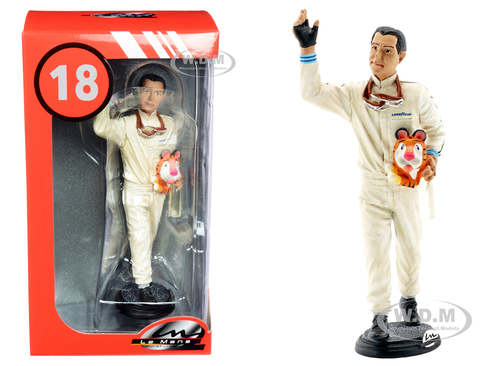 Jack Brabham Figurine Winner French Grand Prix Formula One F1 (1966) for 1/18 Scale Models by Le Mans Miniatures