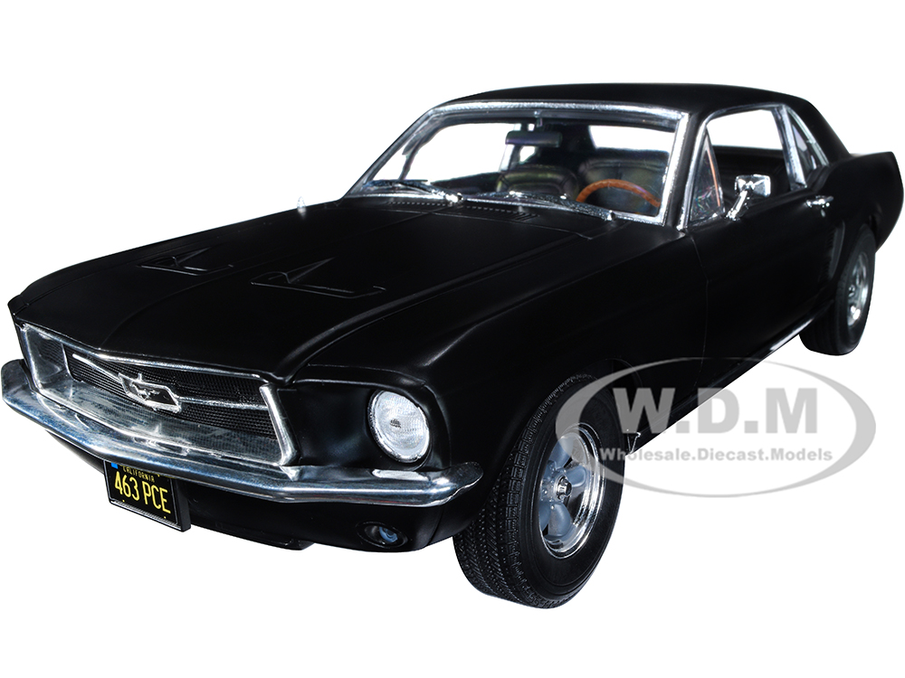 1967 Ford Mustang Coupe Matt Black (Adonis Creeds) Creed (2015) Movie 1/18 Diecast Model Car by Greenlight