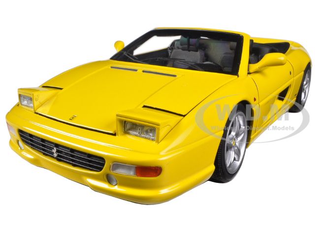 Ferrari F355 Spider Convertible Yellow Elite Edition 1/18 Diecast Car Model by Hot Wheels