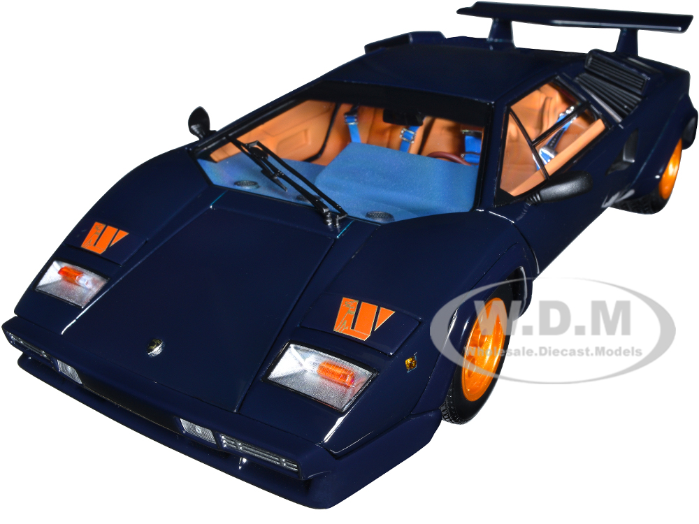 Lamborghini Countach Walter Wolf 3 Dark Blue 1/18 Diecast Model Car by Kyosho