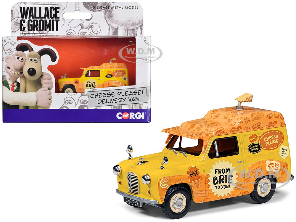 Austin A35 Van RHD (Right Hand Drive) Yellow Cheese Please Wallace & Gromit Diecast Model Car By Corgi