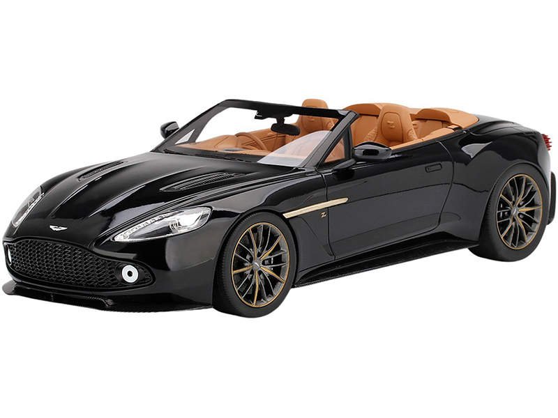 Aston Martin Vanquish Zagato Volante Speedster RHD (Right Hand Drive) Scorching Black 1/18 Model Car by Top Speed
