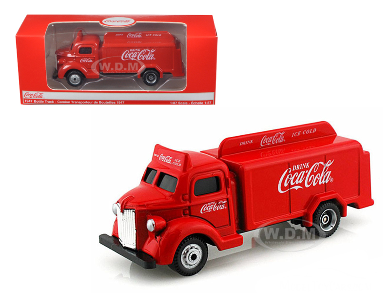 1947 Coca Cola Delivery Bottle Truck Red 1/87 Diecast Model by Motor City Classics