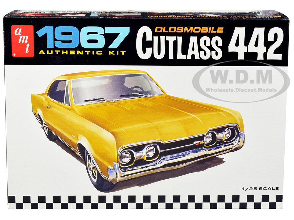 Skill 2 Model Kit 1967 Oldsmobile Cutlass 442 1/25 Scale Model by AMT