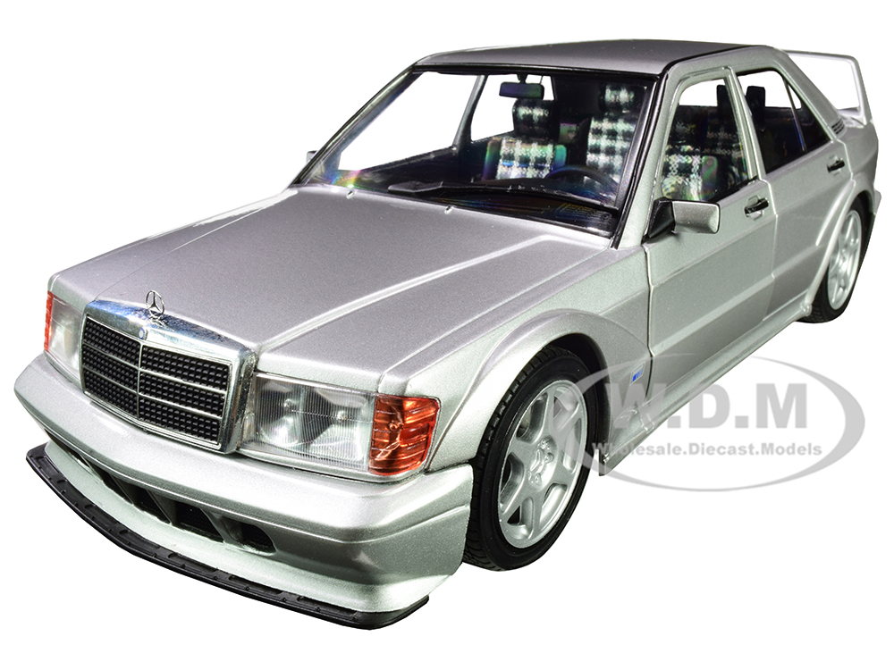 1990 Mercedes Benz 190E 2.5-16 Evolution II (W201) Silver 1/18 Diecast Model Car by Solido