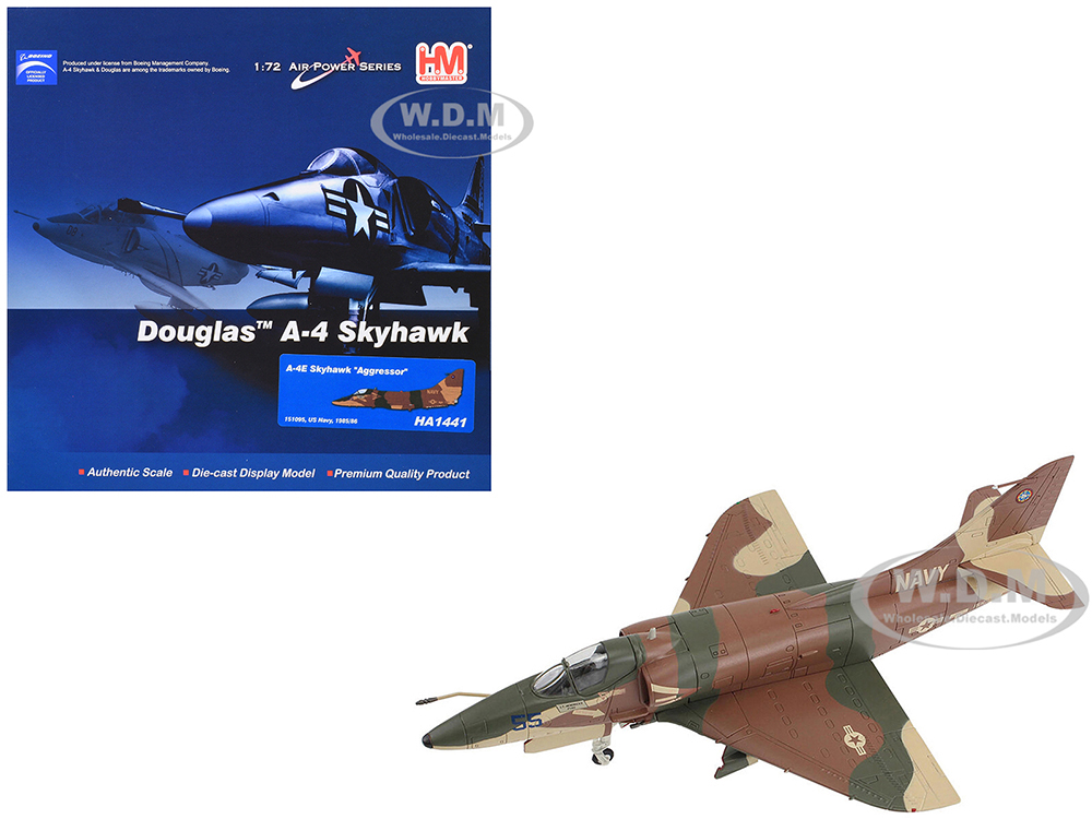 Douglas A-4E Skyhawk Aircraft Aggressor 151095 (1985/6) United States Navy Air Power Series 1/72 Diecast Model by Hobby Master