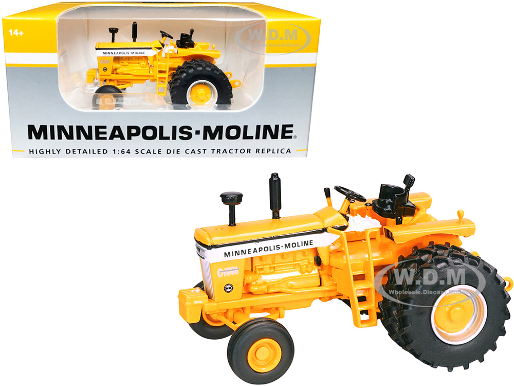 Minneapolis Moline G1000 Vista Tractor with Dual Wheels Yellow 1/64 Diecast Model by SpecCast