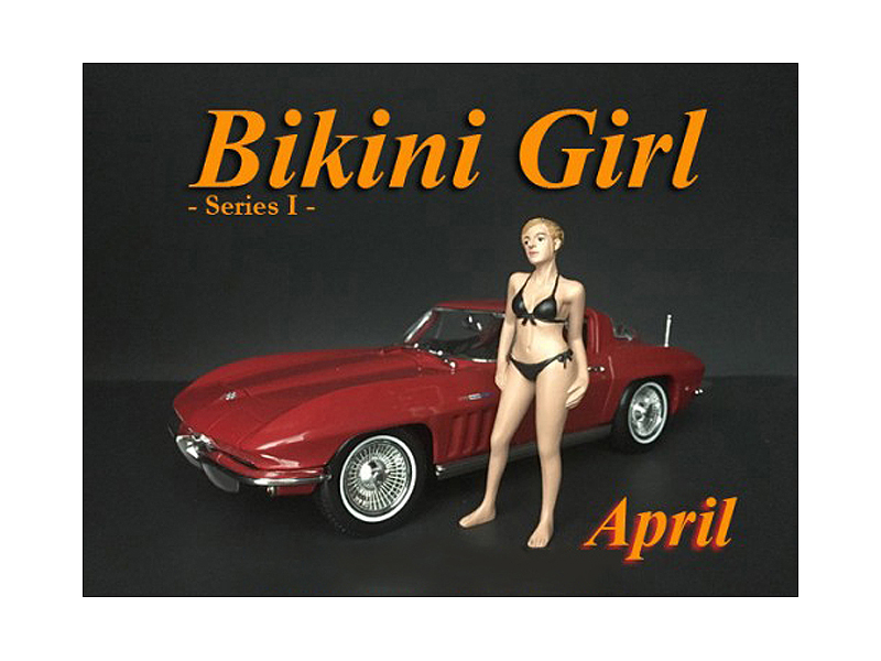 April Bikini Calendar Girl Figure For 1/18 Scale Models By American Diorama