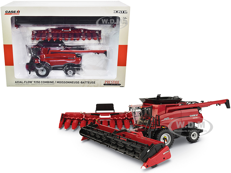 Case IH 9250 Axial-Flow Combine with Draper Head and Folding Corn Head "Prestige Collection" 1/32 Diecast Model by ERTL TOMY