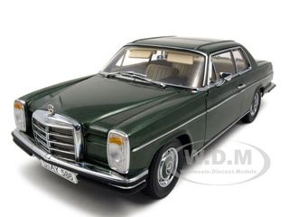 Image of Mercedes Strich 8 280C Coupe Moss Green Diecast Model Car 1/18 Platinum Edition by Sunstar