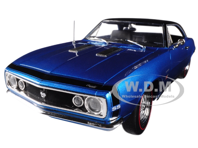 1967 Chevrolet Camaro Ss 427 Baldwin Motion Marina Blue With Black Hardtop 50th Anniversary Limited Edition To 1002 Pieces Worldwide 1/18 Diecast Mod