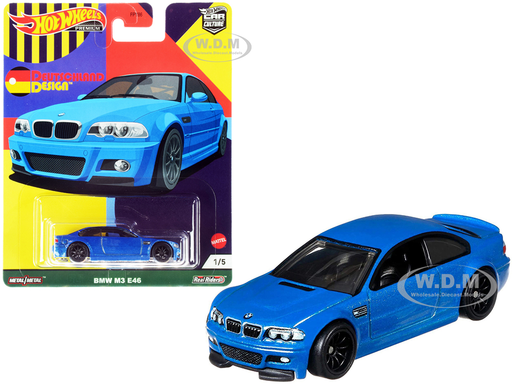 BMW M3 E45 Blue Metallic "Deutschland Design" Series Diecast Model Car by Hot Wheels