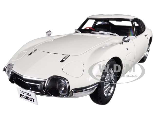 Toyota 2000gt Coupe White With Wire Spoke Wheels 1/18 Model Car By Autoart