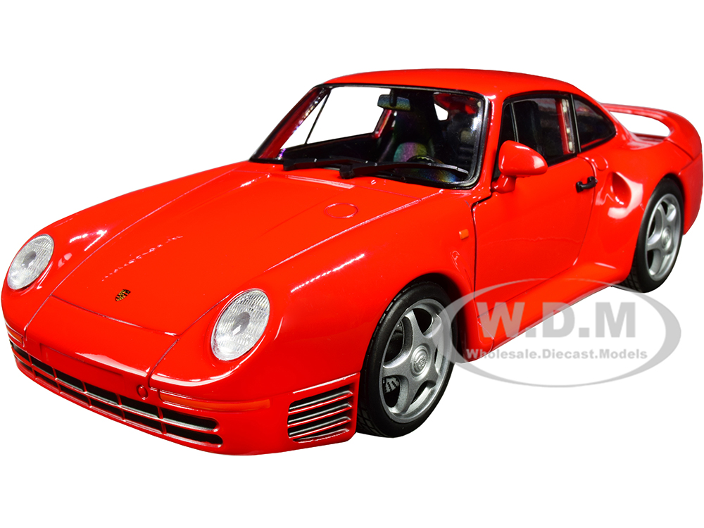 Porsche 959 Red with Silver Wheels "NEX Models" 1/24 Diecast Model Car by Welly
