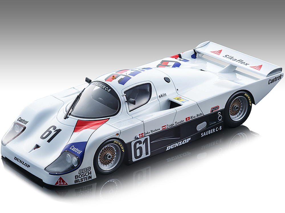 Sauber C8 #61 Dieter Quester - John Nielsen - Max Welti Sauber Racing 24 Hours of Le Mans (1985) Mythos Series Limited Edition to 130 pieces Worldwide 1/18 Model Car by Tecnomodel