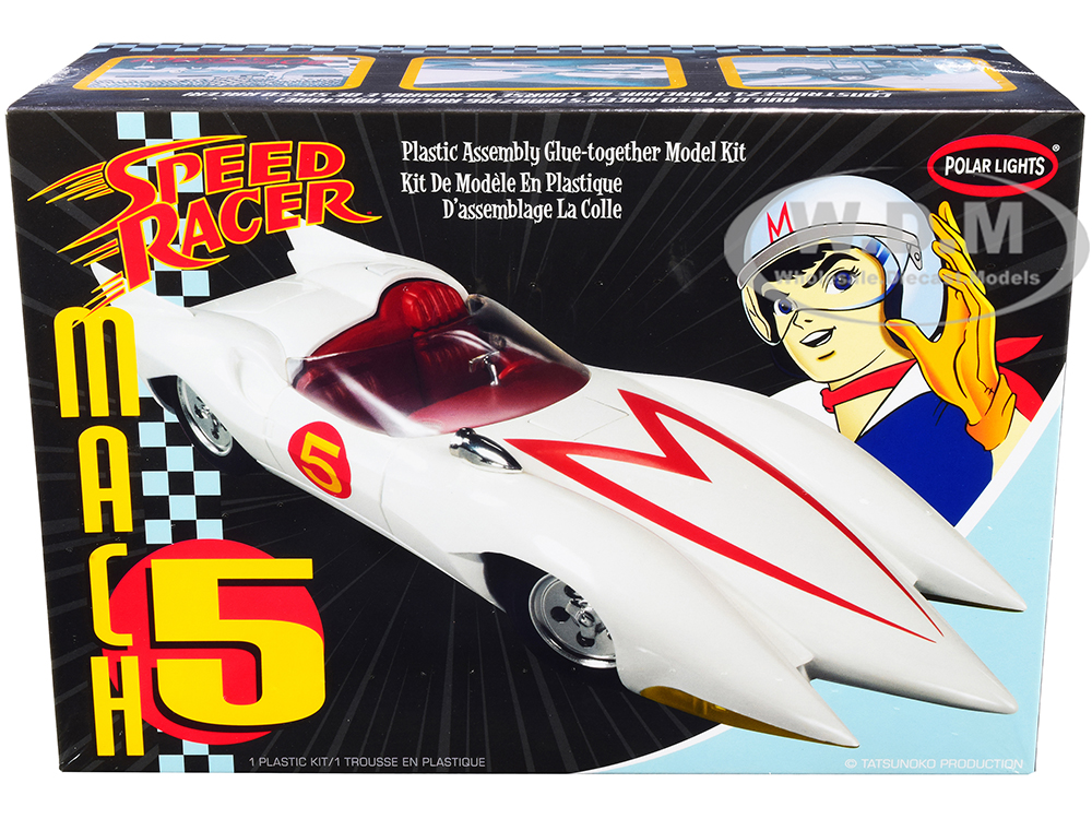 Skill 2 Model Kit Speed Racer Mach 5 1/25 Scale Model by Polar Lights