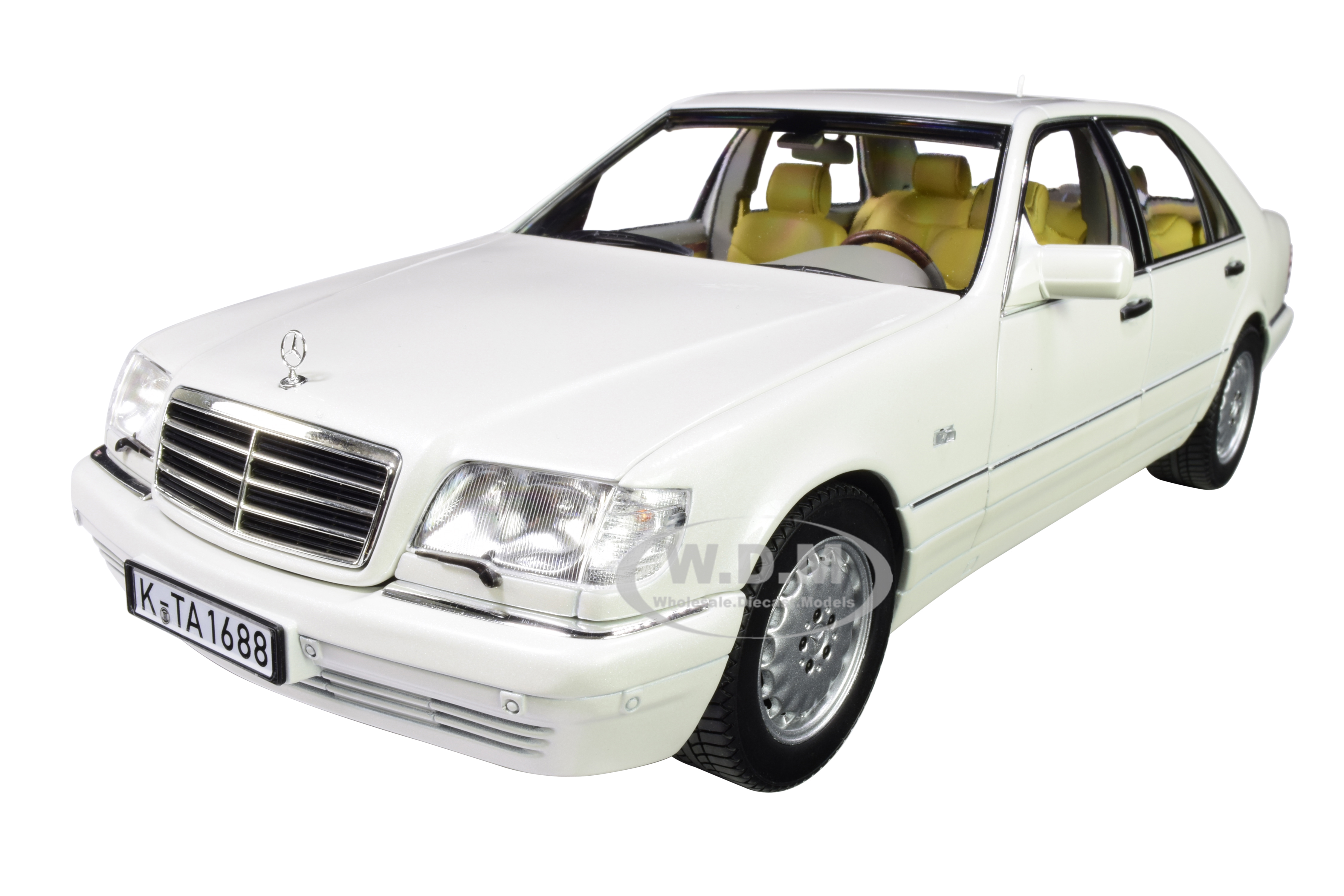 Image of 1997 Mercedes Benz S320 Metallic White 1/18 Diecast Model Car by Norev