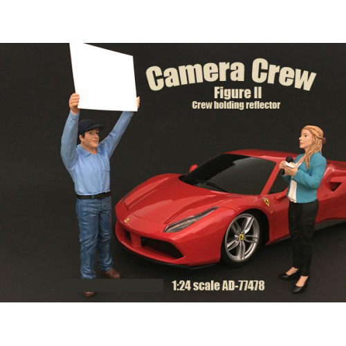 Camera Crew Figure Ii "crew Holding Reflector" For 124 Scale Models By American Diorama