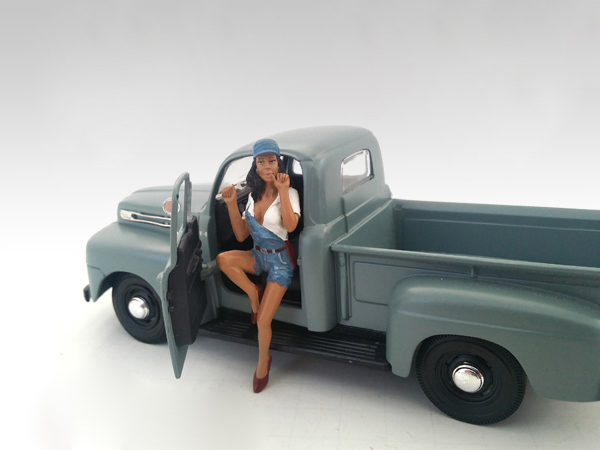Image of Lady Mechanic Jessie Figurine for 1/24 Scale Models by American Diorama