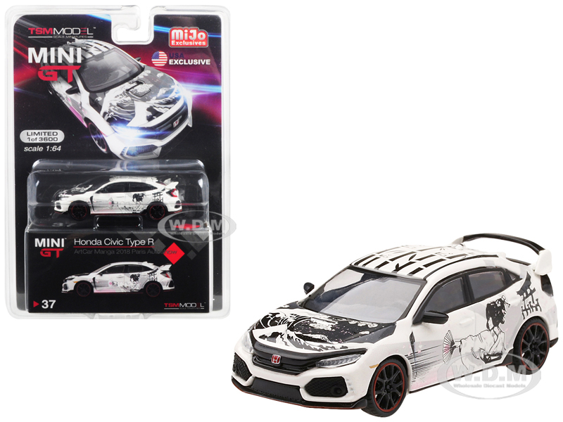 Image of Honda Civic Type R (FK8) ArtCar Manga 2018 Paris Auto Show Limited Edition to 3600 pieces Worldwide 1/64 Diecast Model Car by True Scale Miniatures