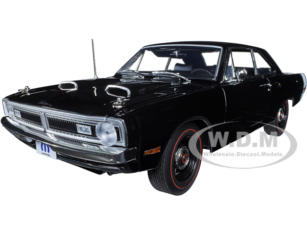 1970 Dodge Dart Swinger 340 Black with White Tail Stripe Limited Edition to 738 pieces Worldwide 1/18 Diecast Model Car by ACME