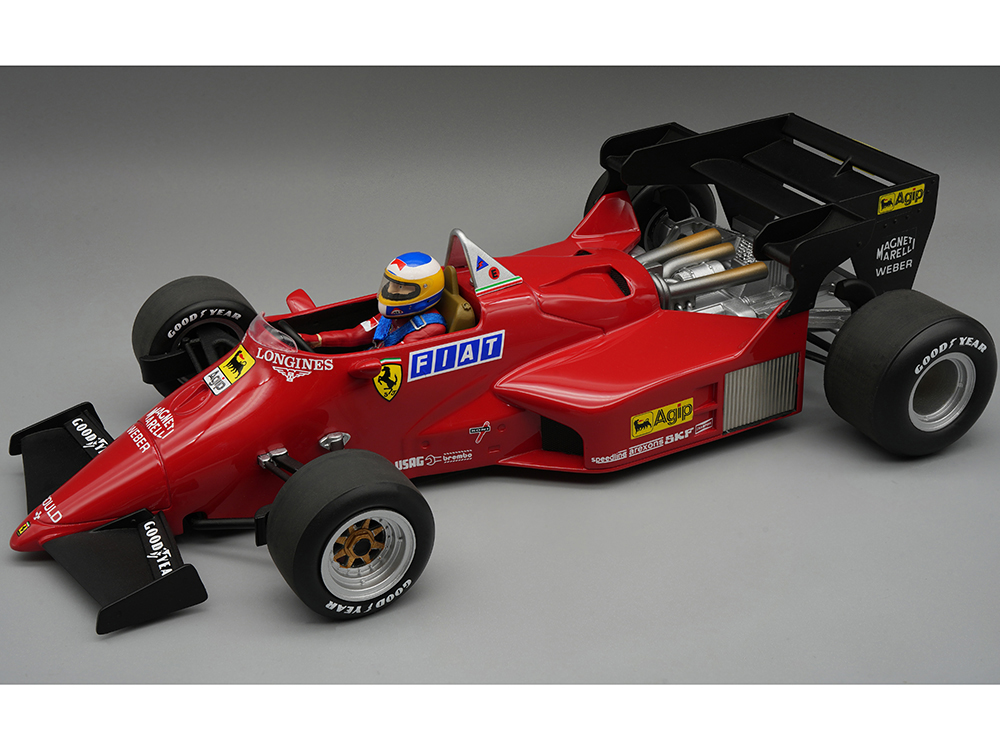 Ferrari 126 C4-M2 Michele Alboreto Formula One F1 World Championship Presentation Version (1984) with Driver Mythos Series Limited Edition to 40 pieces Worldwide 1/18 Model Car by Tecnomodel