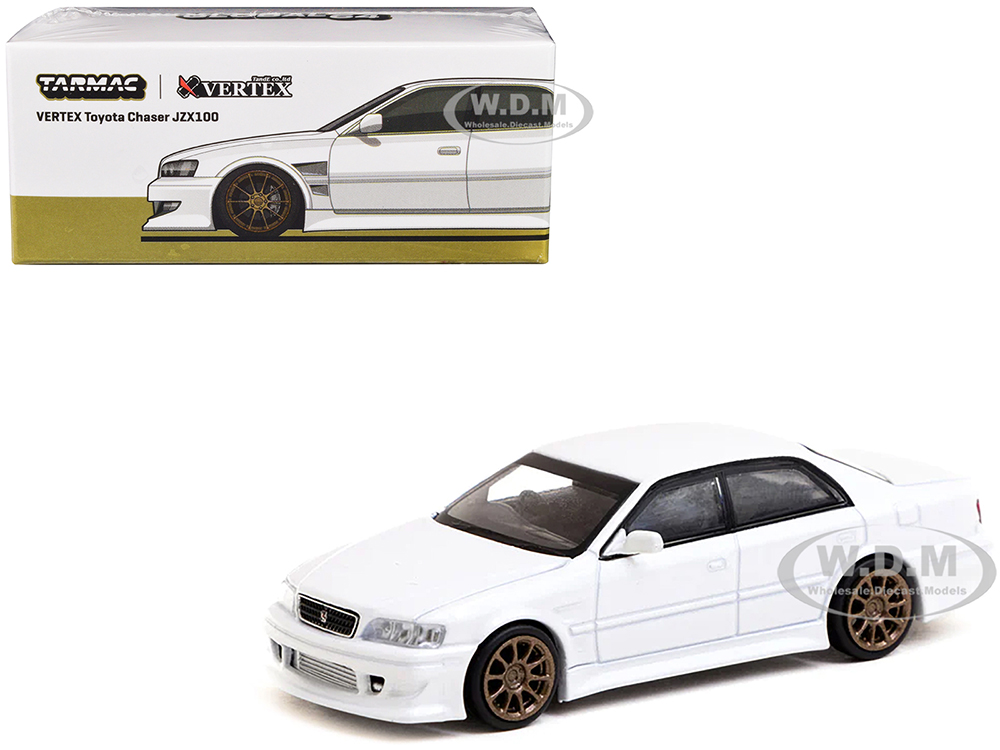 Toyota Chaser JZX100 "Vertex" RHD (Right Hand Drive) White "Lamley Group" "Global64" Series 1/64 Diecast Model by Tarmac Works
