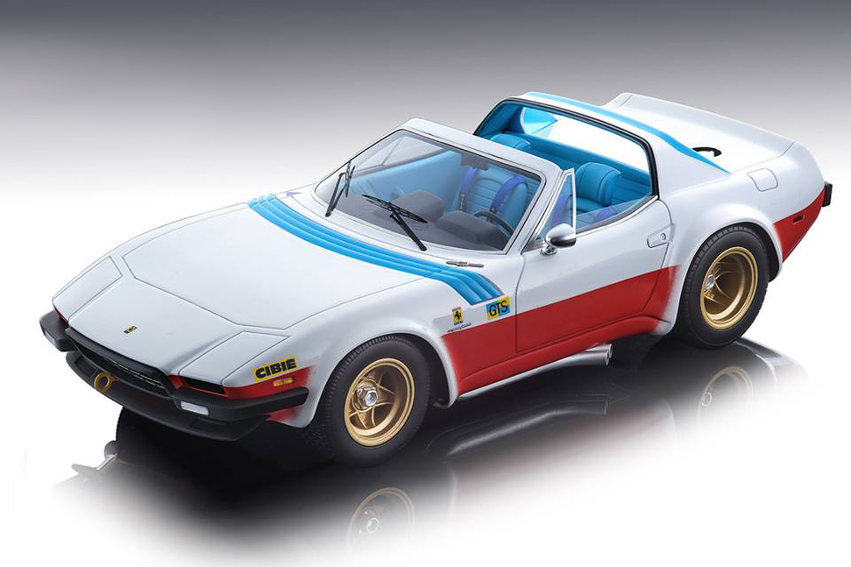 Image of Ferrari 365 GTB/4 Michelotti 1975 Le Mans NART Press Version with Open Roof Mythos Series Limited Edition to 100 pieces Worldwide 1/18 Model Car by