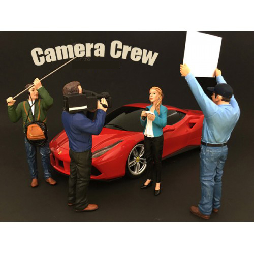 "Camera Crew" 4 piece Figurine Set for 1/18 Scale Models by American Diorama