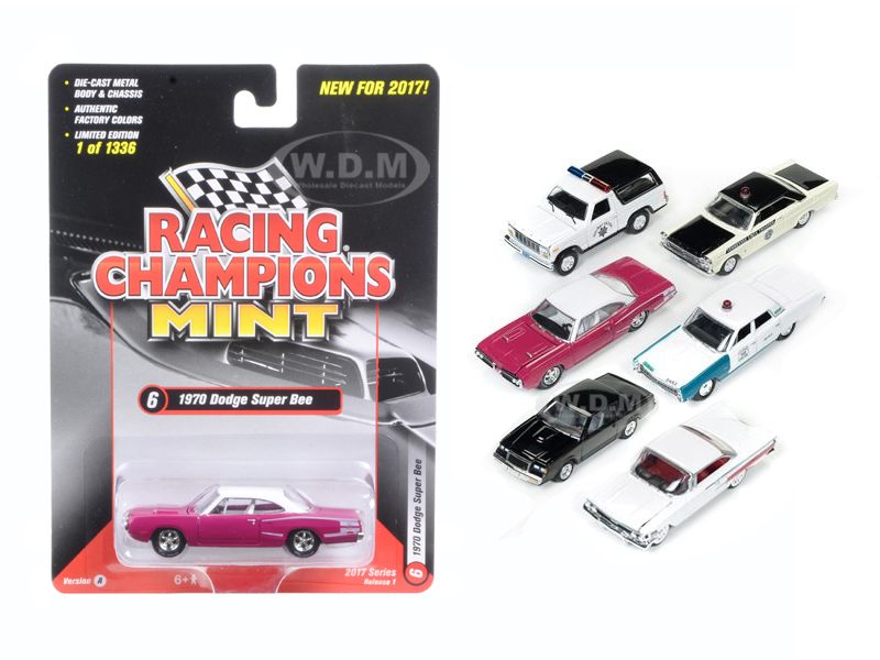 Image of Mint Release 2017 Set A Set of 6 cars 1/64 Diecast Model Cars by Racing Champions