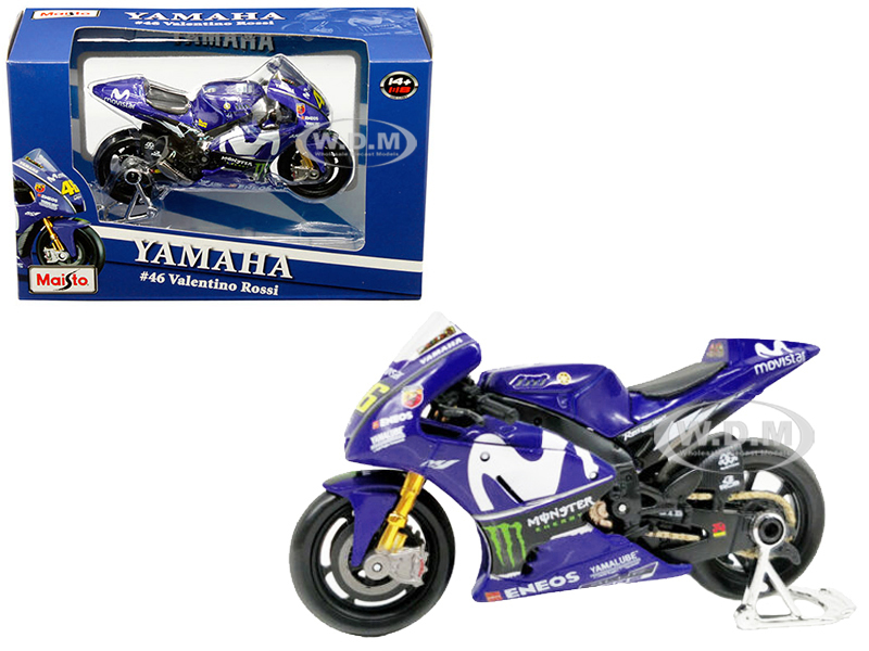 Yamaha Yzr-m1 46 Valentino Rossi Blue 1/18 Diecast Motorcycle Model By Maisto
