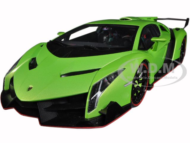 Lamborghini Veneno Green 1/18 Diecast Model Car by Autoart
