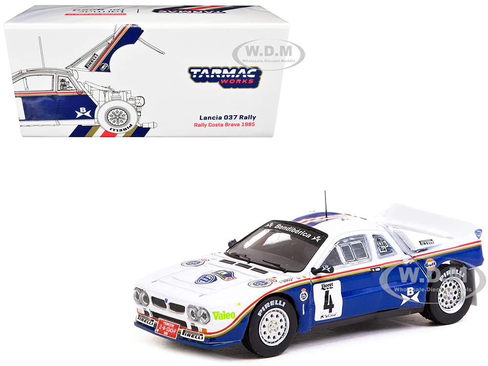 Lancia 037 4 Salvador Servia - Jordi Sabater Third Place Rally Costa Brava (1985) Hobby64 Series 1/64 Diecast Model Car By Tarmac Works