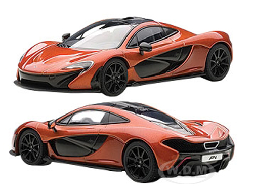 Image of Mclaren P1 Metallic Orange 1/43 Diecast Car Model by Autoart