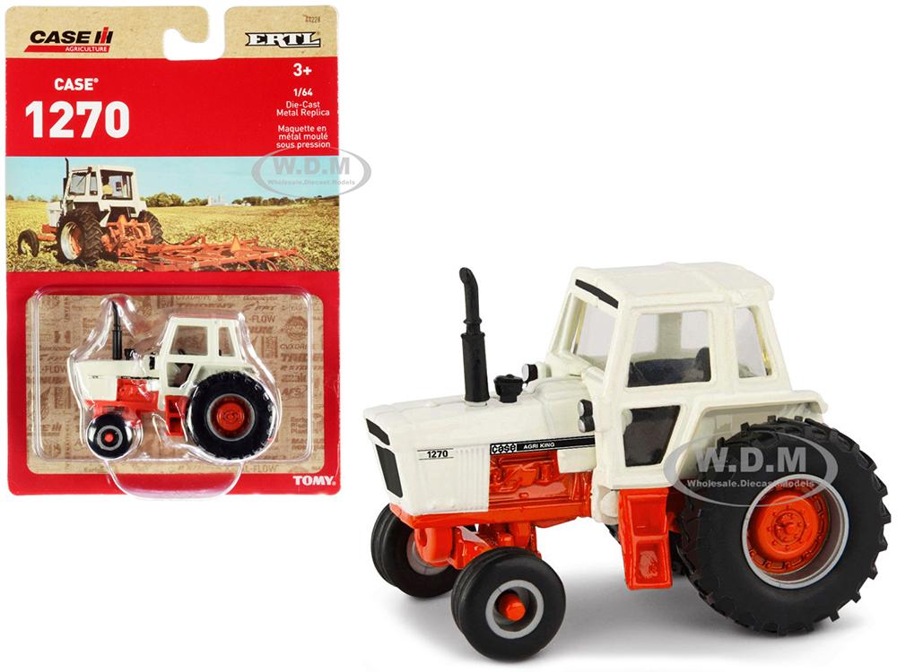 Case 1270 "Agri King" Tractor Cream and Orange "Case IH Agriculture" Series 1/64 Diecast Model by ERTL TOMY