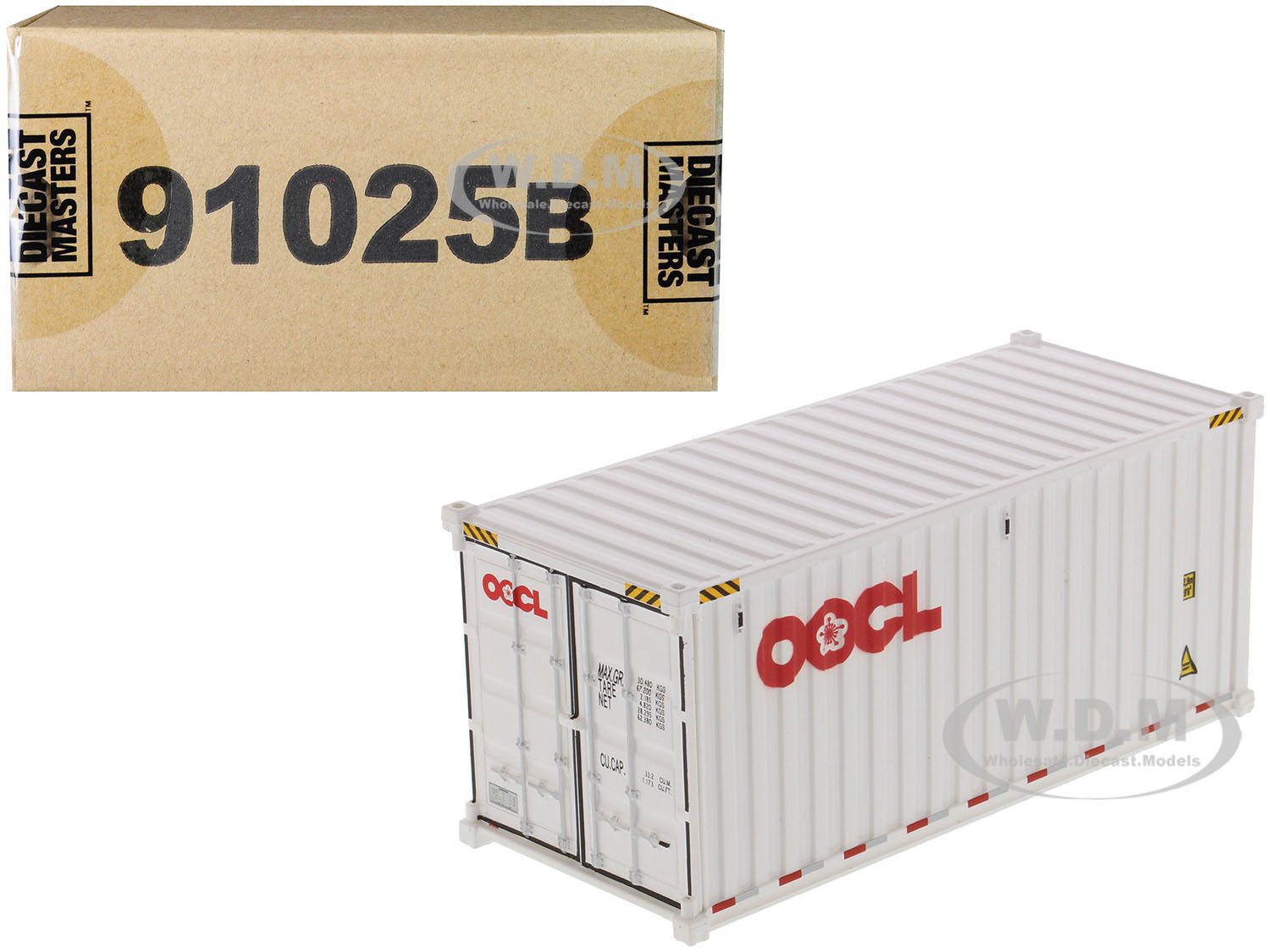 20 Dry Goods Sea Container "OOCL" White "Transport Series" 1/50 Model by Diecast Masters
