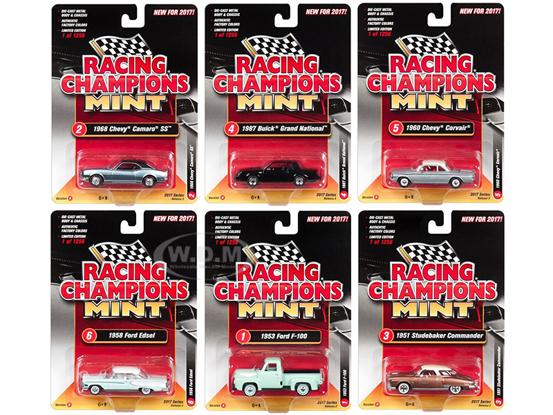 2017 Mint Release 2 Set A Set Of 6 Cars 1/64 Diecast Model Cars By Racing Champions