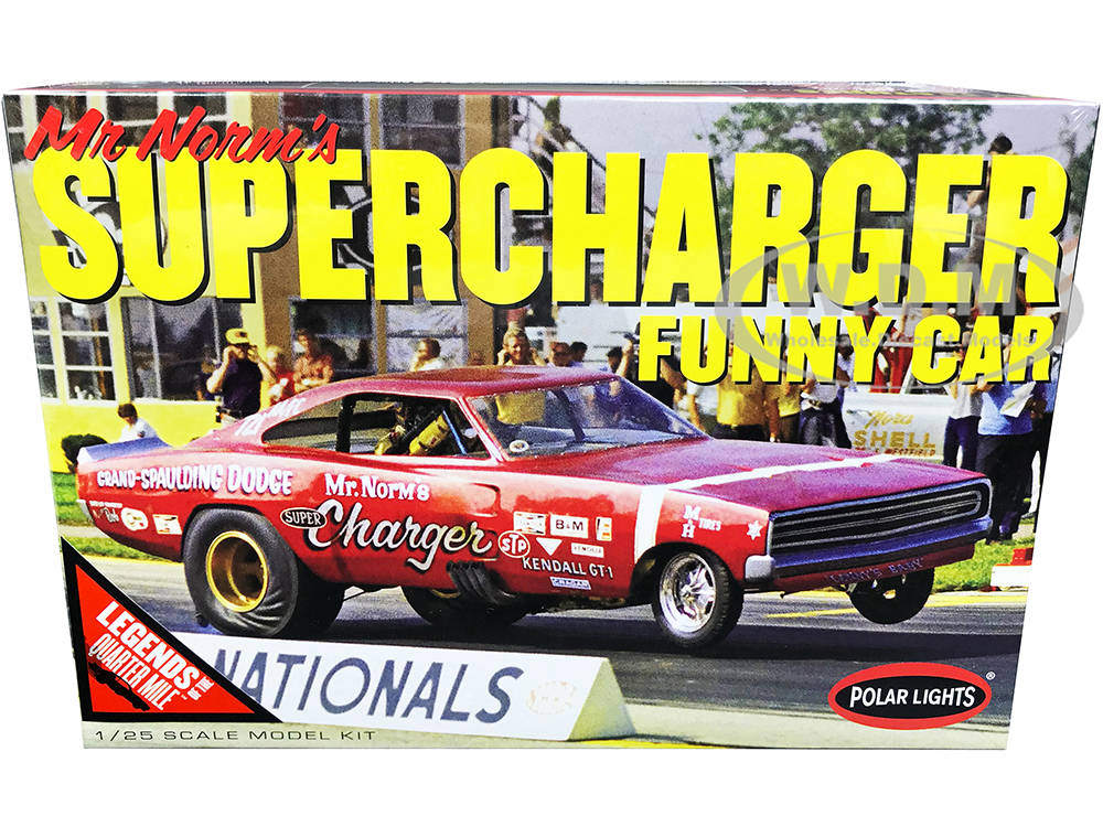 Skill 2 Model Kit 1969 Dodge Charger Funny Car "Mr. Norms Supercharger" "Legends of the Quarter Mile" 1/25 Scale Model by Polar Lights