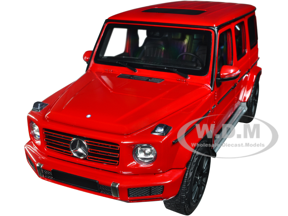 2020 Mercedes-Benz AMG G-Class Red with Sunroof 1/18 Diecast Model Car by Minichamps