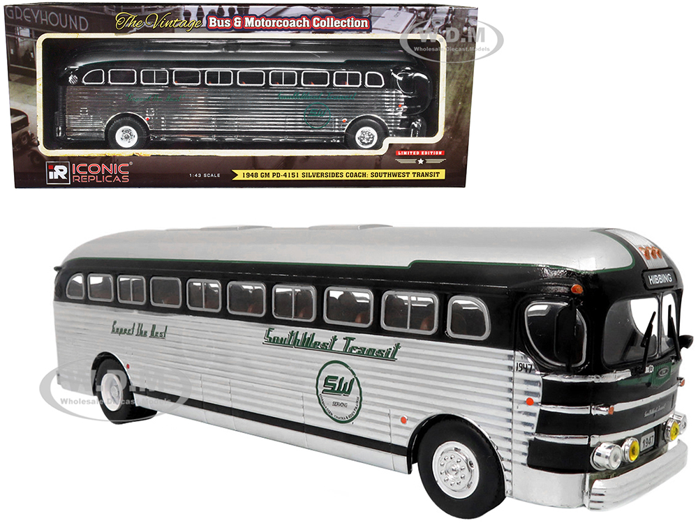 1948 GM PD-4151 Silversides Coach Bus 